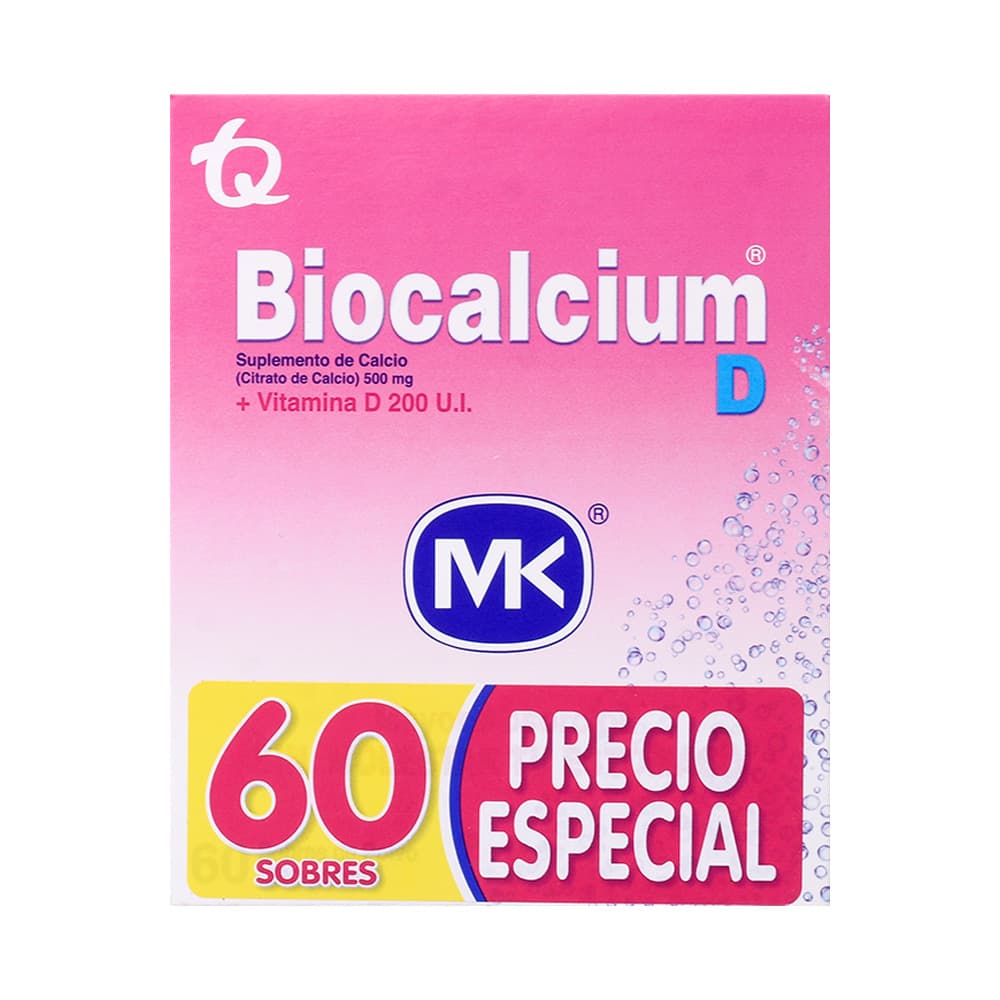 Calcio + Vitamina D — MK, Caja x 30 tabletas