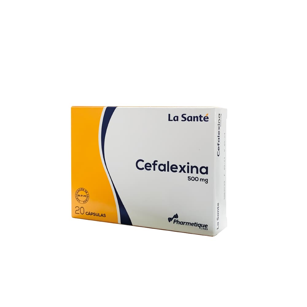 Cefalexina 500 mg — La Santé, Caja x 12 cápsulas