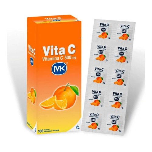 Vitamina C 1000 mg — MK, Caja x 30 tabletas efervescentes